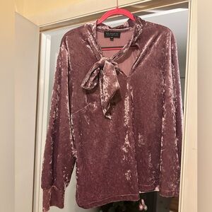 Crushed velvet blouse